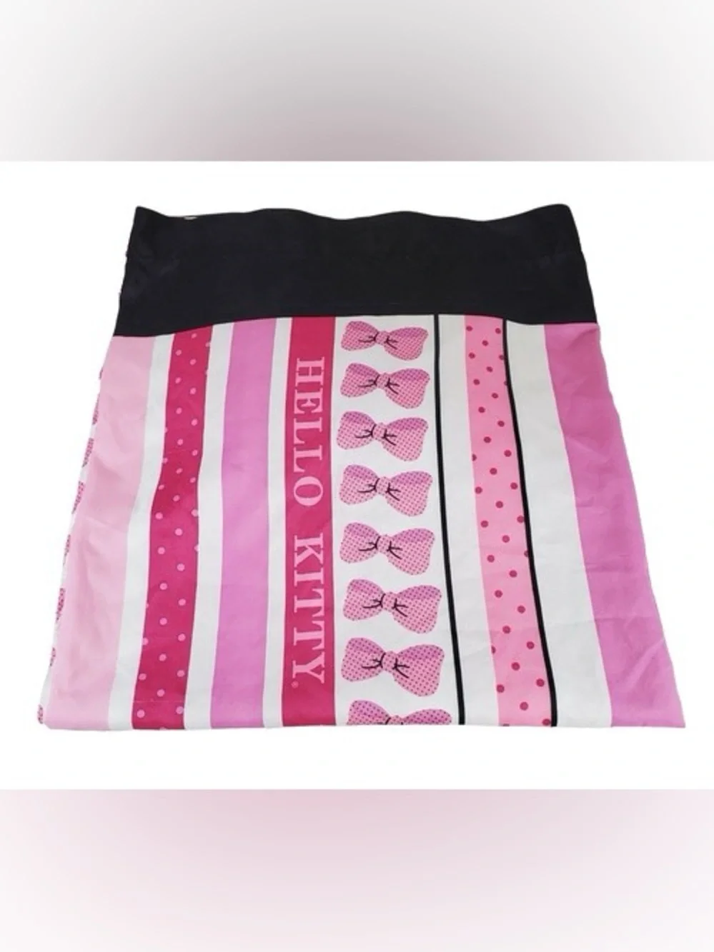 Hello Kitty Pink Bow & Stripe Full Flat Sheet